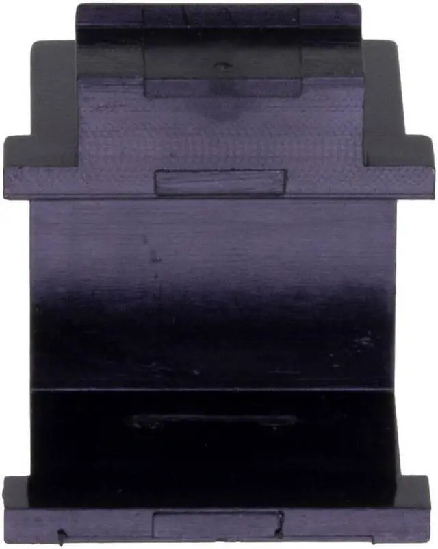 Alt view image 3 of 4 - Heavy-Duty Blank Keystone Insert, Thermoplastic , Black, 50-Pack