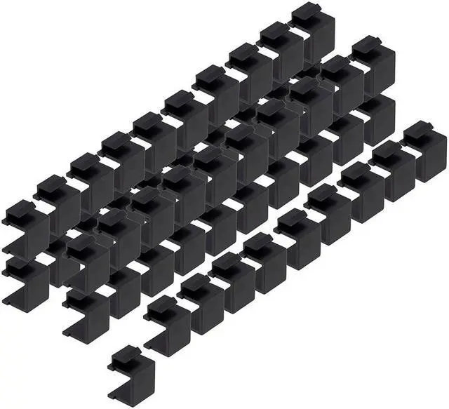 Alt view image 4 of 4 - Heavy-Duty Blank Keystone Insert, Thermoplastic , Black, 50-Pack