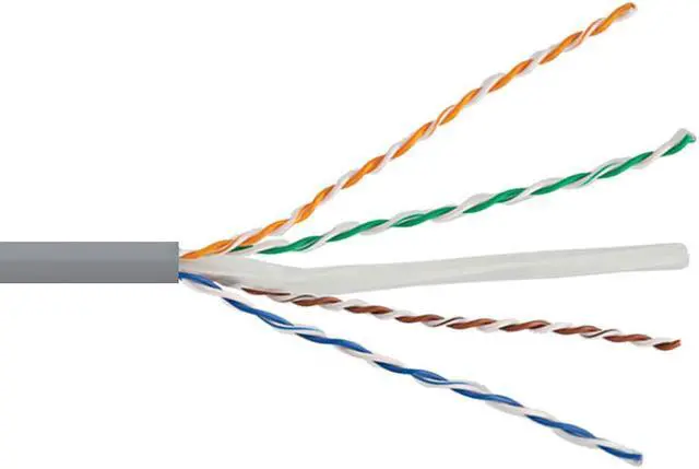Alt view image 4 of 4 - NavePoint CAT6  Riser(CMR), 1000 Ft, Grey, Solid Solid Bare Copper Bulk Ethernet Cable, 250 MHz, 23AWG 4 pair, Unshield Twisted Pair (UTP)