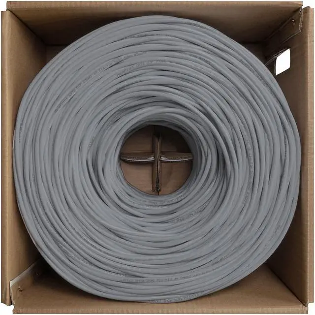 Alt view image 3 of 4 - NavePoint CAT6  Riser(CMR), 1000 Ft, Grey, Solid Solid Bare Copper Bulk Ethernet Cable, 250 MHz, 23AWG 4 pair, Unshield Twisted Pair (UTP)