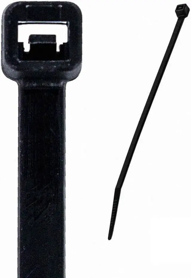 Main image of NavePoint 8 Inch Nylon UV Resistant Cable Wire Zip Tie 40 lbs - Black 200 Pack Lot Pcs Qty