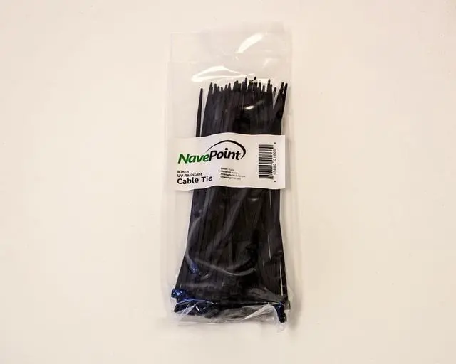 Alt view image 4 of 4 - NavePoint 8 Inch Nylon UV Resistant Cable Wire Zip Tie 40 lbs - Black 200 Pack Lot Pcs Qty