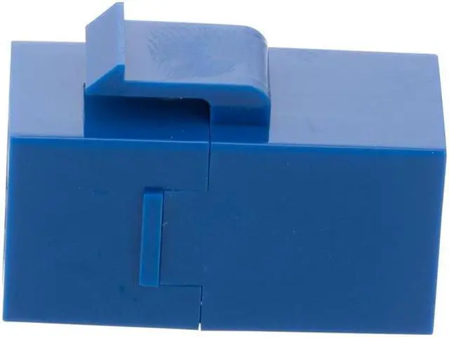 Alt view image 2 of 4 - NavePoint CAT6 UTP Inline Keystone Coupler, RJ45 Female to RJ45 Female, Snap-In, 25 pack, Blue