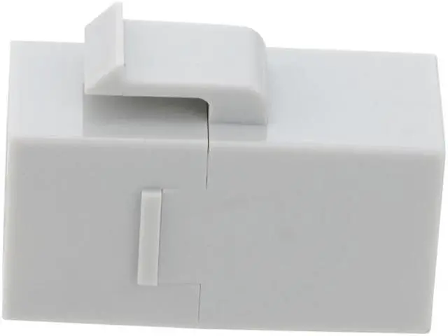 Alt view image 2 of 4 - NavePoint CAT6 UTP Inline Keystone Coupler, RJ45 Female to RJ45 Female, Snap-In, 10 pack, Gray