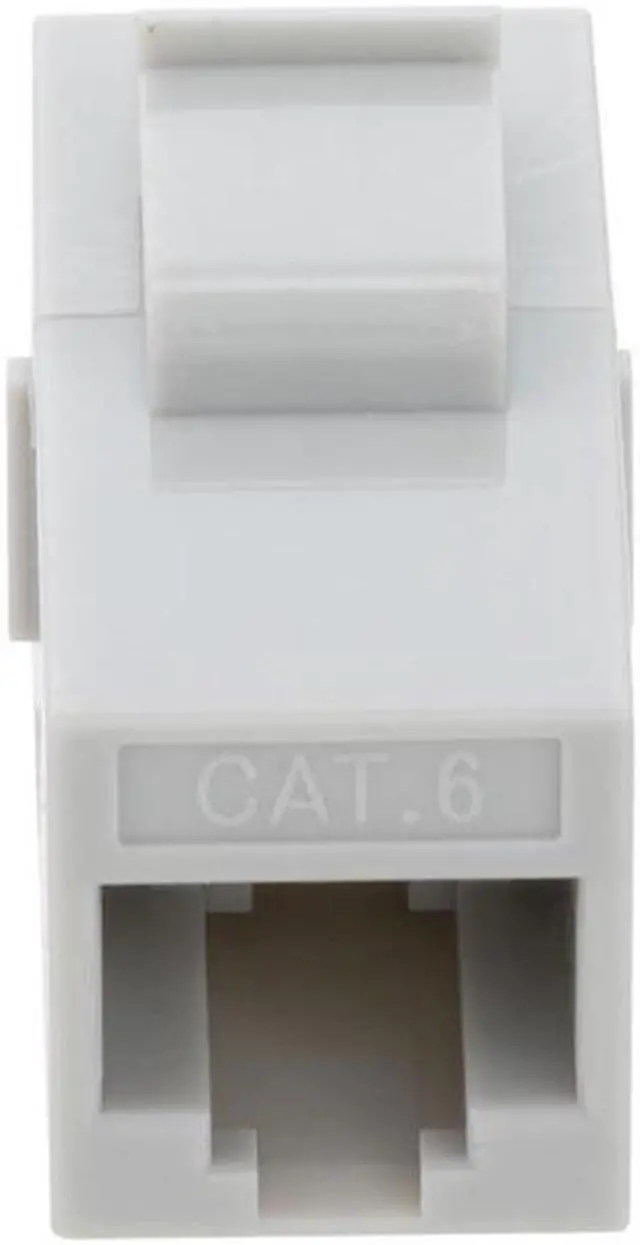 Alt view image 4 of 4 - NavePoint CAT6 UTP Inline Keystone Coupler, RJ45 Female to RJ45 Female, Snap-In, 10 pack, Gray