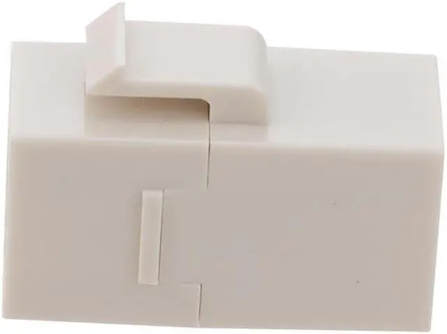 Alt view image 2 of 4 - NavePoint CAT6 UTP Inline Keystone Coupler, RJ45 Female to RJ45 Female, Snap-In, 15 pack, Ivory
