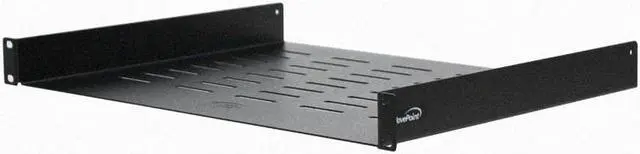 Main image of NavePoint Universal Rack Tray Vented Shelves 1U Black 14" (350mm deep) No Lip