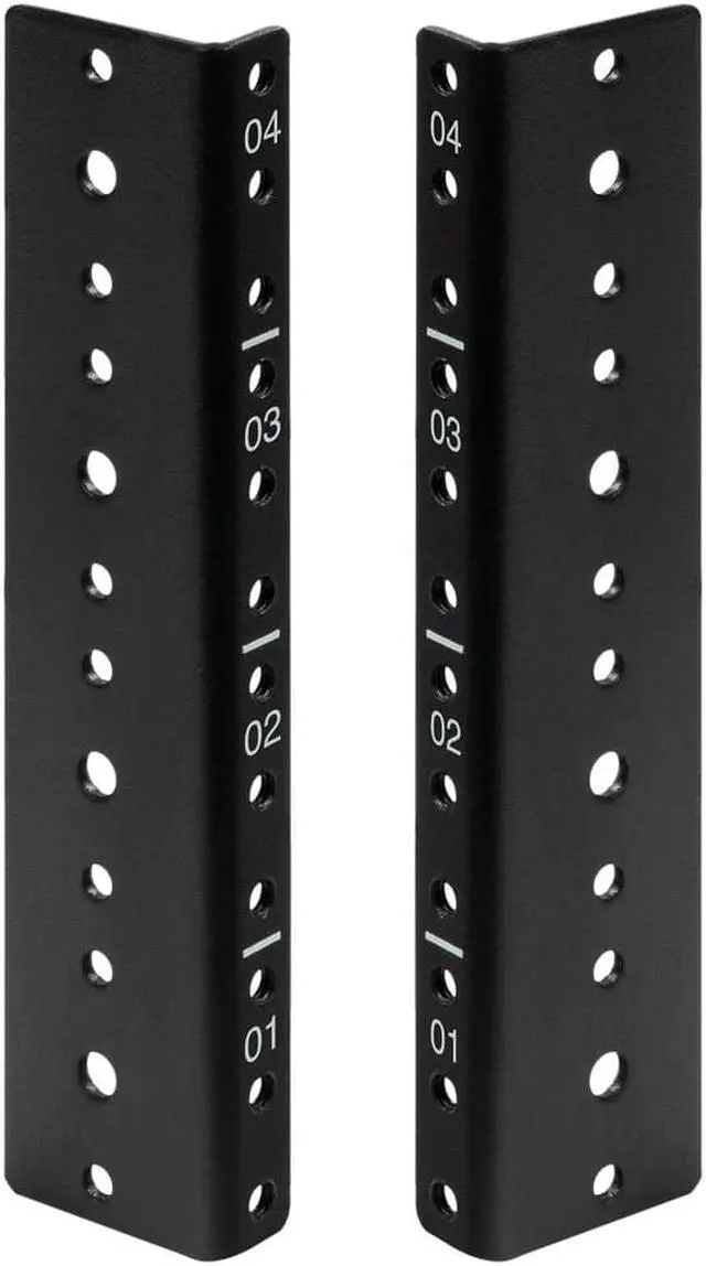 Main image of NavePoint 4U Vertical Rack Rail Pair DIY Kit with Hardware