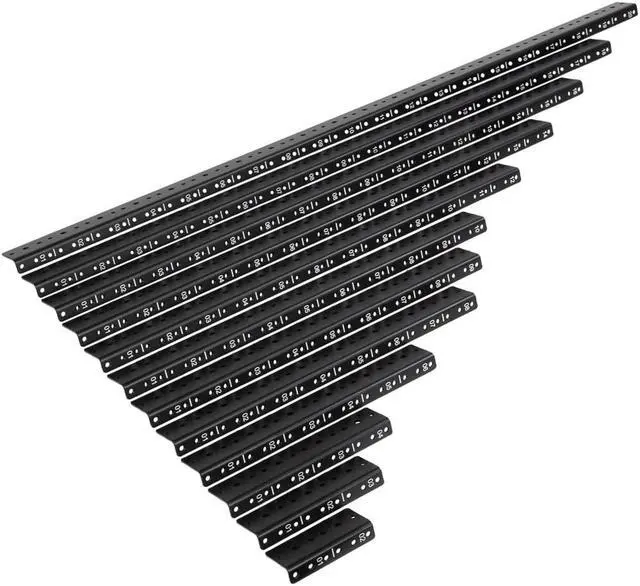 Alt view image 2 of 4 - NavePoint 4U Vertical Rack Rail Pair DIY Kit with Hardware