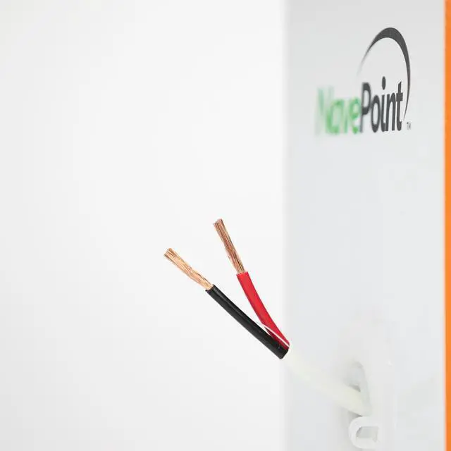 Alt view image 4 of 4 - NavePoint 250ft In Wall Audio Speaker Cable Wire CL2 18/2 AWG Gauge 2 Conductor Bulk White
