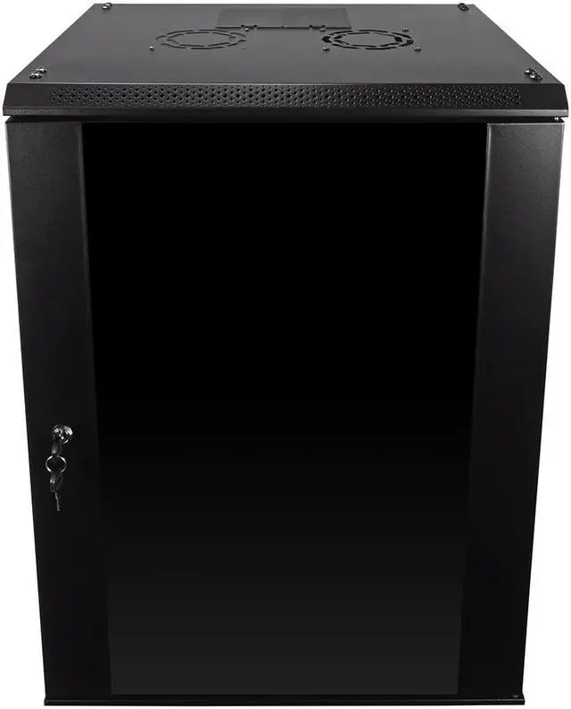 Main image of NavePoint 15U Wall Mount  Consumer Series Server Cabinet Network Enclosure Locks, Fan