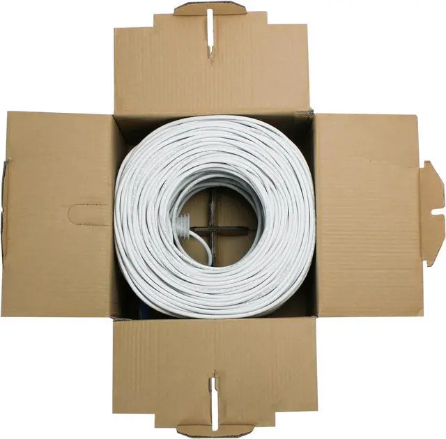 Alt view image 3 of 3 - NavePoint CAT6 (CCA) Ethernet Network Cable / Wire UTP Pull Box 500ft Cat-6 White