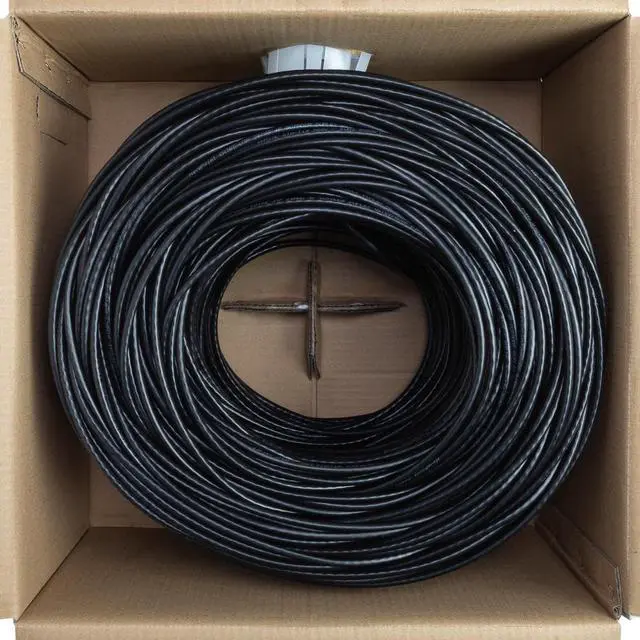 Alt view image 3 of 4 - NavePoint CAT5e UTP Outdoor Direct Burial LDPE Ethernet Cable 500 FT Black