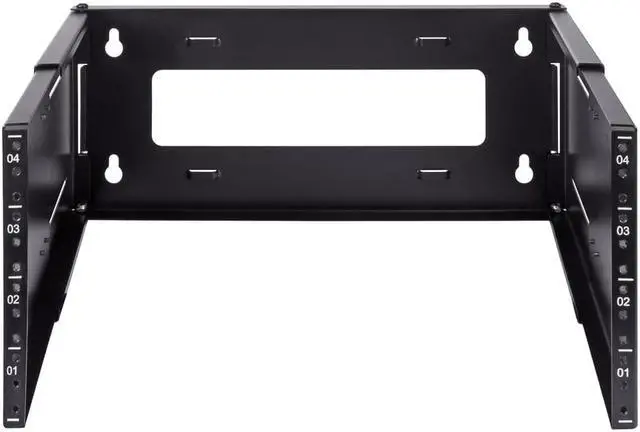 Alt view image 2 of 4 - Navepoint 4U Wall Mount Bracket Extendable Network Equipment Rack Threaded Standard 19"