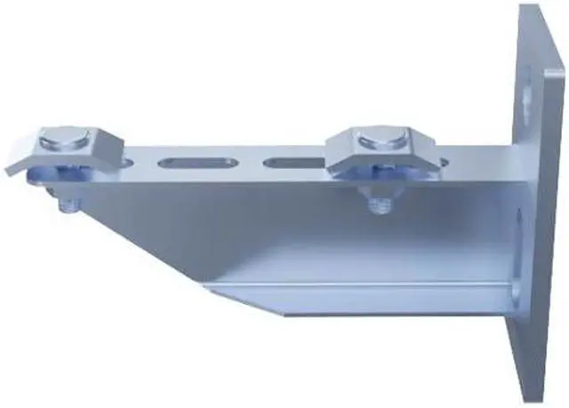 Alt view image 3 of 4 - Electro Zinc Plated Wire Mesh Cable Tray bracket, T-shaped, Wall Mount, 100mm , 4 Pack