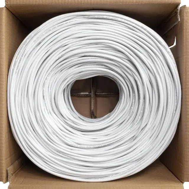 Alt view image 8 of 8 - NavePoint CAT5e 1000FT CCA UTP Cable Solid 24AWG White Network Ethernet LAN Bulk Wire RJ45