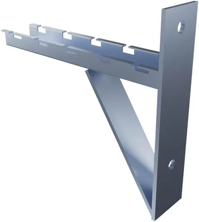 Alt view image 4 of 4 - Electro Zinc Plated Wire Mesh Cable Tray bracket, Triangle, Wall Mount, 200mm , 2 Pack