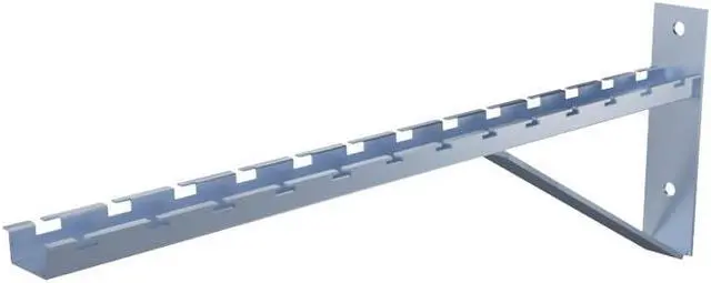 Alt view image 2 of 4 - Electro Zinc Plated Wire Mesh Cable Tray bracket, Triangle, Wall Mount, 600mm , 2 Pack