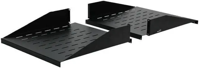Alt view image 2 of 6 - Navepoint 19" Center Weight Relay Rack Mount Data Networking Shelf Steel 2U 38" Depth Deep