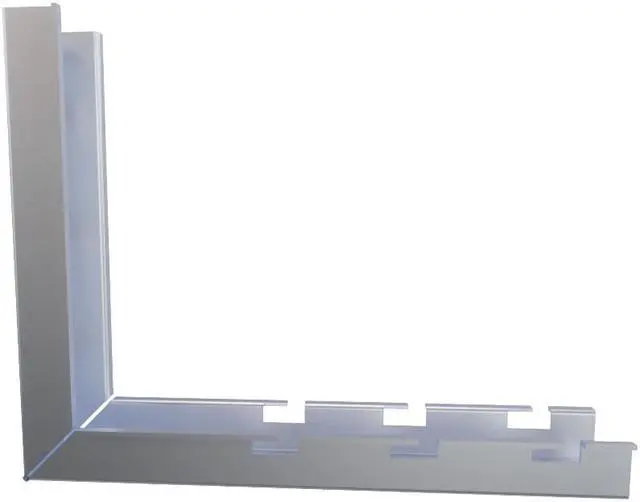 Alt view image 2 of 4 - NavePoint 7/8" Electro Zinc Plated Wire Mesh Cable Tray L-Shaped Wall Bracket - 2 pack