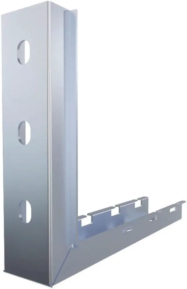 Alt view image 4 of 4 - NavePoint 7/8" Electro Zinc Plated Wire Mesh Cable Tray L-Shaped Wall Bracket - 2 pack