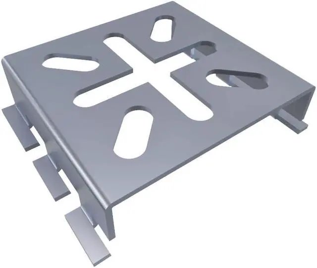 Main image of NavePoint 24/67" Electro Zinc Plated Wire Mesh Cable Tray Spider Bracket - 2 pack