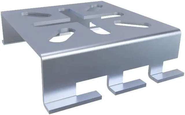 Alt view image 3 of 4 - NavePoint 24/67" Electro Zinc Plated Wire Mesh Cable Tray Spider Bracket - 2 pack