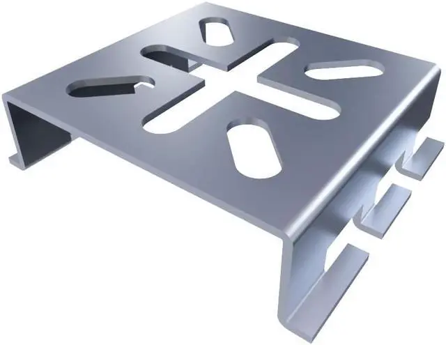 Alt view image 2 of 4 - NavePoint 24/67" Electro Zinc Plated Wire Mesh Cable Tray Spider Bracket - 2 pack