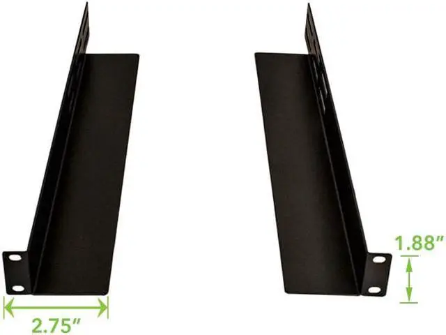 Alt view image 3 of 4 - NavePoint Adjustable Rack Mount Server Shelf Shelves Rail Rails 1U 2-pack