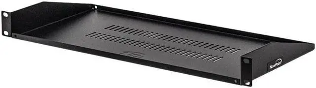 Main image of NavePoint Cantilever Server Shelf Vented Shelves Rack Mount 19" 1U Black 8" (210mm) deep