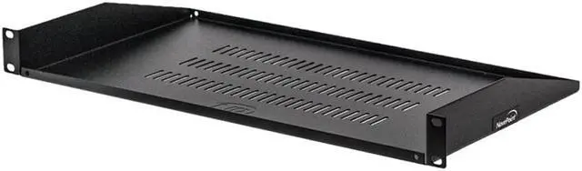 Main image of NavePoint Cantilever Server Shelf Vented Shelves Rack Mount 19" 1U Black 10" (250mm) deep