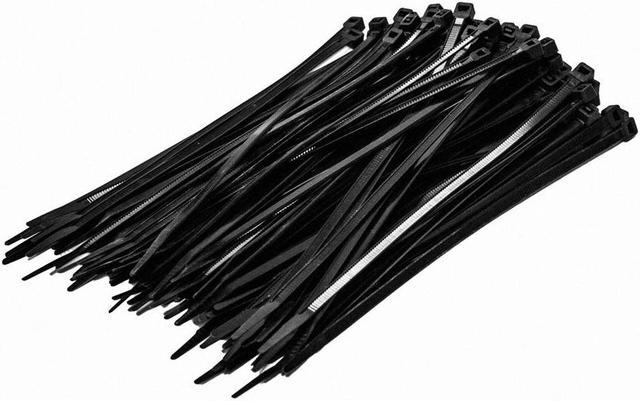 NavePoint 8 Inch Nylon Black Cable Ties 50 Lbs - 100 Pack: Cable Ties
