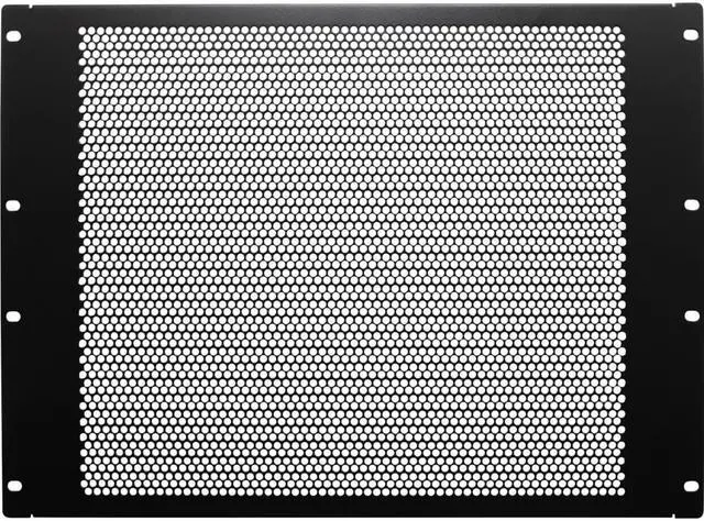 Main image of NavePoint 8U Blanking Panel, Perforated, Flanged, 19 inch Wide Network Server Rack or Server Cabinet, Filler Panel, Steel,  Hardware Included