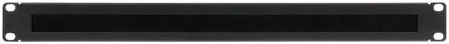 Alt view image 2 of 4 - Navepoint 1U Rack Mount Cable Management Panel With Tidy Brush Slot For Cable Entry For 19-Inch Rack Or Cabinet Black