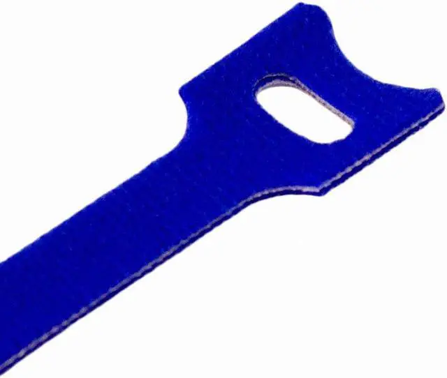 Alt view image 4 of 4 - NavePoint 8 Inch Hook and Loop Reusable Strap Cable Cord Wire Ties 50 Pack Blue