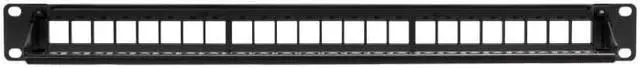 Alt view image 7 of 8 - Navepoint 24-Port Cat5/Cat5e/Cat6 Ethernet Patch Panel For 19-Inch Wallmount Or Rackmount Empty For Keystone Insertion Black 4-pack