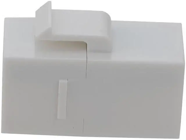 Alt view image 2 of 4 - NavePoint CAT6 UTP Inline Keystone Coupler, RJ45 Female to RJ45 Female, Snap-In, 10 pack, White