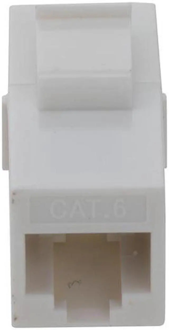 Alt view image 4 of 4 - NavePoint CAT6 UTP Inline Keystone Coupler, RJ45 Female to RJ45 Female, Snap-In, 10 pack, White