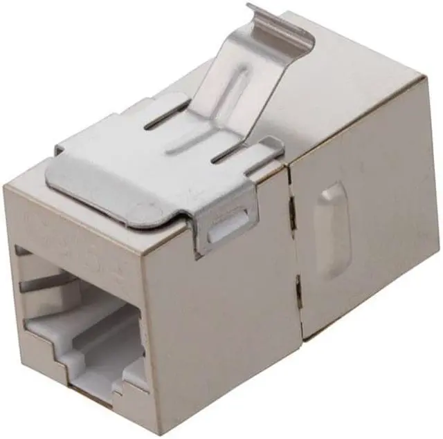 Main image of NavePoint CAT5E FTP Inline Keystone Coupler, RJ45 Female to RJ45 Female, 10 pack, Silver