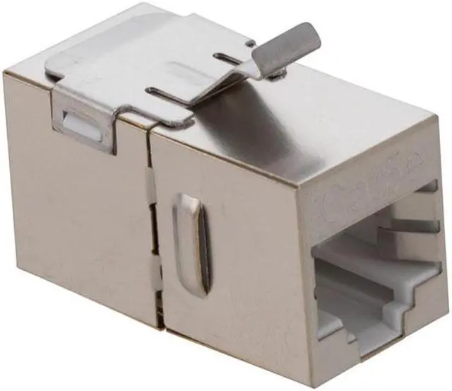 Alt view image 3 of 4 - NavePoint CAT5E FTP Inline Keystone Coupler, RJ45 Female to RJ45 Female, 10 pack, Silver