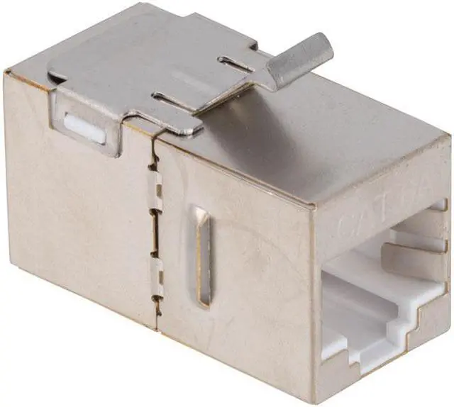 Alt view image 3 of 4 - NavePoint CAT6A FTP Inline Keystone Coupler, RJ45 Female to RJ45 Female, 15 pack, Silver