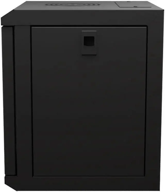 Alt view image 3 of 4 - NavePoint 11.8 in Wall Mount Network Cabinet, 6U, Glass, Black
