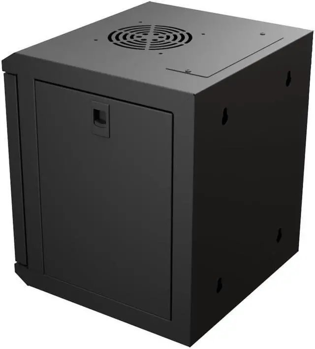 Alt view image 4 of 4 - NavePoint 11.8 in Wall Mount Network Cabinet, 6U, Perforated, Black