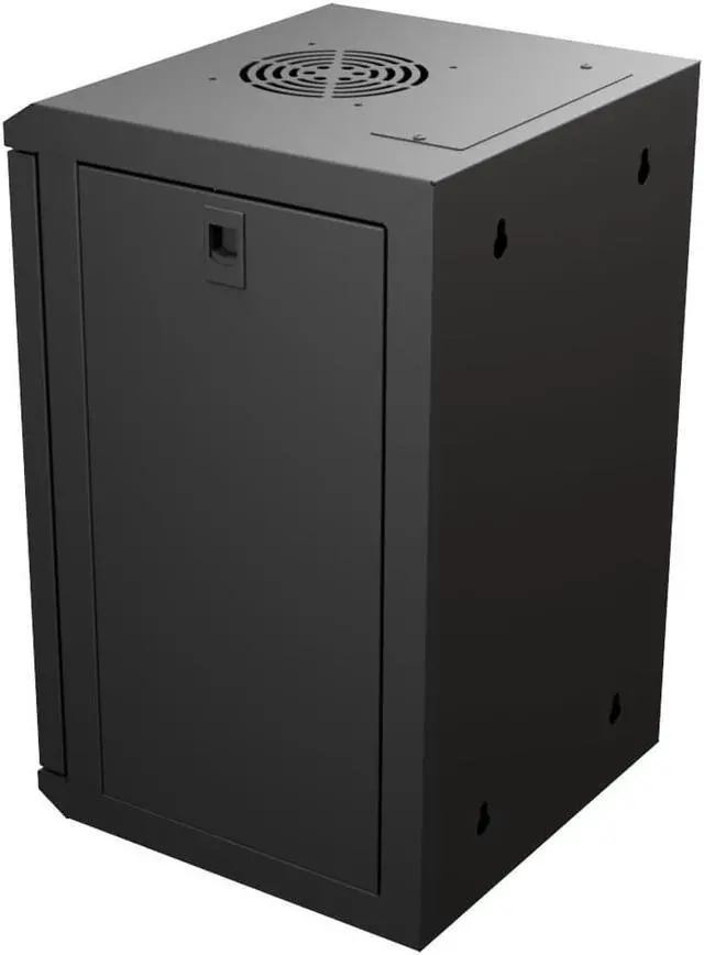 Alt view image 4 of 4 - NavePoint 11.8 in Wall Mount Network Cabinet, 9U, Perforated, Black