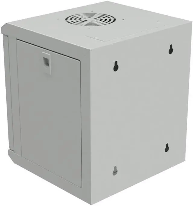 Alt view image 4 of 4 - NavePoint 11.8 in Wall Mount Network Cabinet, 6U, Glass, Gray