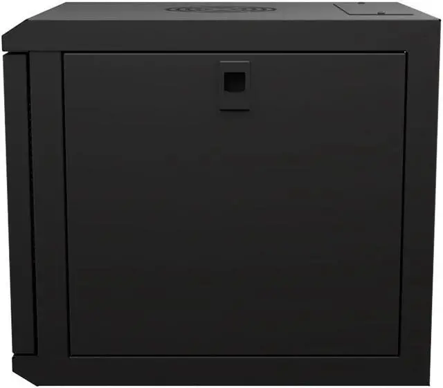 Alt view image 3 of 4 - NavePoint 6U 10 Inch Network Server Cabinet, 15.75 inch Deep, Perforated Door, Black, Wall Mountable, 2 x Shelves, 1 x Blank Panel