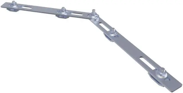 Main image of NavePoint 62/63" Electro Zinc Plated Wire Mesh Cable Tray Adjustable Connector - 4 pack