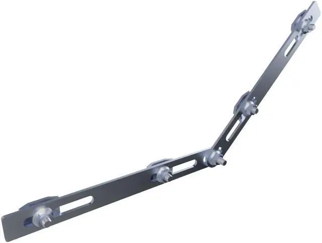 Alt view image 4 of 4 - NavePoint 62/63" Electro Zinc Plated Wire Mesh Cable Tray Adjustable Connector - 4 pack