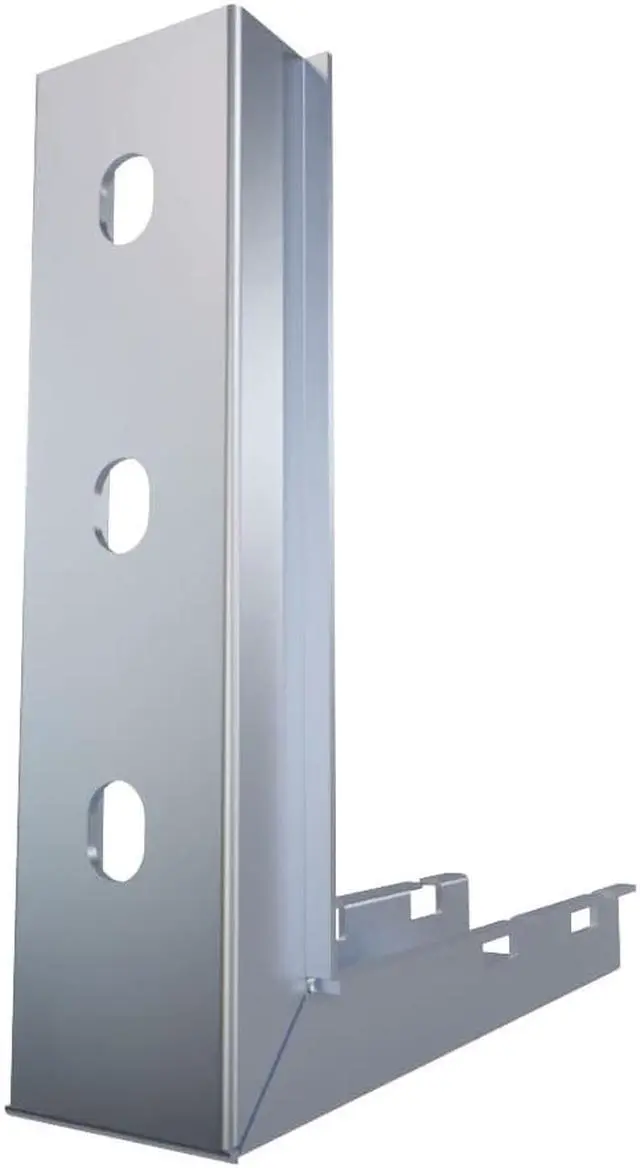 Alt view image 4 of 4 - NavePoint 21/31" Electro Zinc Plated Wire Mesh Cable Tray L-Shaped Wall Bracket - 2 pack
