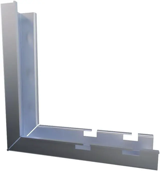 Alt view image 2 of 4 - NavePoint 21/31" Electro Zinc Plated Wire Mesh Cable Tray L-Shaped Wall Bracket - 2 pack